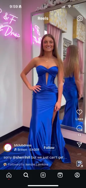 SHERRI HILL STRAPLESS SATIN CORSET 56161 dress thumbnail 2