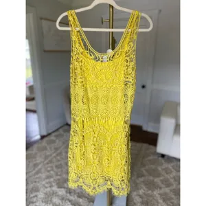 Bar III Cotton Crochet Mini Dress Summer Brunch‎ Luxe Boho Beach Wedding Event S thumbnail 2