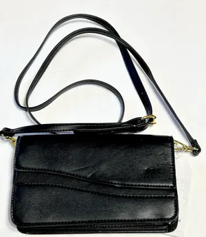 Time and Tru Eden Flap Wallet Crossbody Bag Black Faux Leather Clutch Purse NWT thumbnail 1
