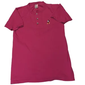 Disney Micky Mouse Henley Tee‎ Shirt Pink Single Stitch Size S/M thumbnail 1