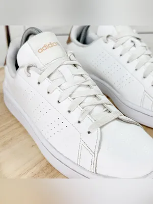 Adidas Advantage Low Top Sneakers White Copper Women 8.5 Leather Preppy Retro thumbnail 7