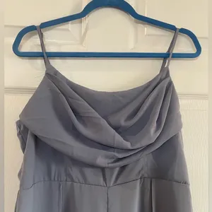 NWT Cider Petrol blue cowl neck wide leg jumpsuit from size XL thumbnail 11