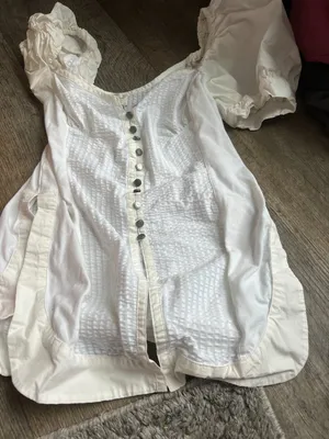 Anthropologie White Maeve Puff-Sleeve Sweetheart Top Size S thumbnail 3