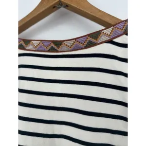 Ava & Viv Knit Midi Dress Black Striped Tassels Stretch Size 2X Boho‎ Casual thumbnail 5