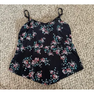 Women's Black Floral Tankini Size Large‎ thumbnail 1