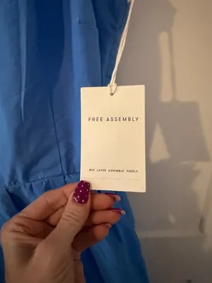 NWT Free Assembly Dress Blue Size XS thumbnail 3