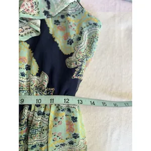 Lily Rose Paisley Chiffon Cold Shoulder Maxi Dress NWT Sz M Lined Ruffle thumbnail 9