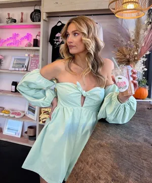 Vestique Mint Off Shoulder Romper thumbnail 1