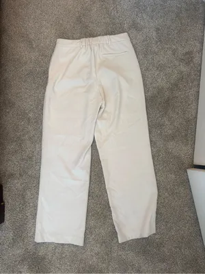 Old Navy Cream High-Waist Straight-Leg Trousers thumbnail 2