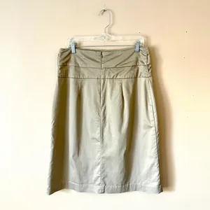WORTHINGTON | Tan Khaki A-line Midi Skirt Sz 12 thumbnail 3