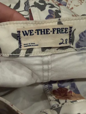 We The Free free people FREE PEOPLE Crop YOUTHQUAKE Print Flare Jeans 28‎ nwt thumbnail 5