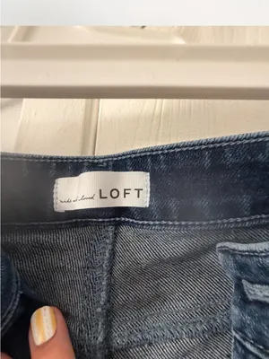 LOFT Medium Blue Straight Leg Jeans thumbnail 2