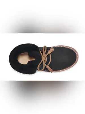 Sanuk Black Ankle Boot with Brown Laces and Trim Size 7 thumbnail 5