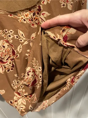 Source Unknown Cute Y2K sandalwood roses lace trim mesh stretchy top 3/4 sleeve thumbnail 6
