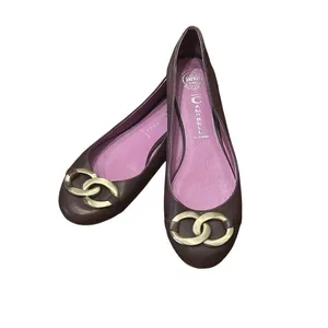 Jeffrey Campbell Horsebit Ballet Flats Brown‎ Leather Gucci Style Women's Size 9 thumbnail 2