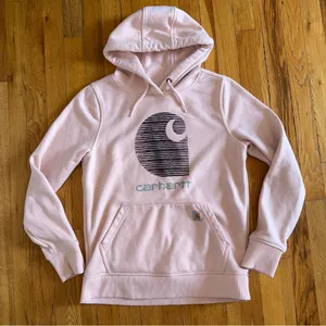 CARHARTT Rain Defender‎ Relaxed Fit Midweight Logo Graphic Sweatshirt Pink Small thumbnail 2