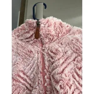 Simply Southern Sherpa Anorak Jacket Womens Small Pink Plush 1/4 Zip Pullover XL thumbnail 3
