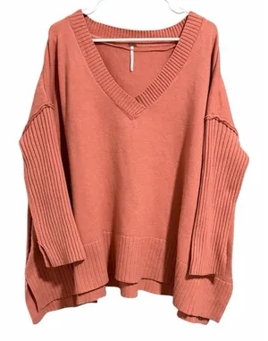 Free People Orion A-Line Tunic‎ Sweater Lightest Rose Women's Size Medium thumbnail 1