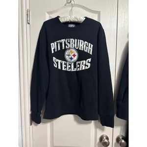 OTS Pittsburgh Steelers NFL Sweatshirt Distressed Graphic Pullover Football thumbnail 2