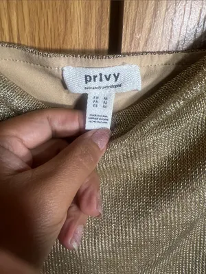 privy Shimmery Gold Cowl Neck Crop Camisole thumbnail 4