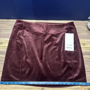 Lululemon Scuba High Rise Mini Skirt Velvet NWT Size XL (GARN) LW8AL9S thumbnail 5