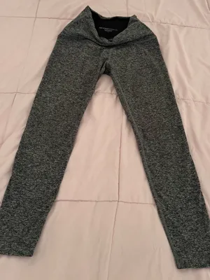 Beyond Yoga Heathered grey space dye leggings, size S Made in USA athletic gym thumbnail 9