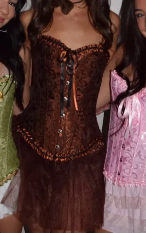 Women's brown corset bustier top Size XS thumbnail 4