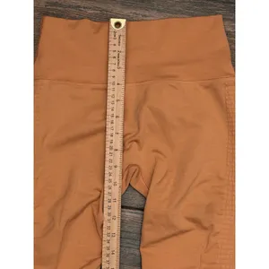 Alphalete High Rise Seamless Butt‎ Scrunch Leggings Burnt Orange Medium Yoga Gym thumbnail 7