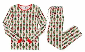 NEW Merry Moments 100% Cotton Holiday Pajama Set XL thumbnail 1
