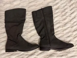 Style & Co. Gray Knee-High Boots Size 8.5 thumbnail 1