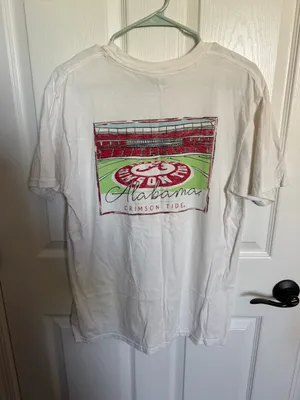 Alabama Crimson Tide Comfort Colors White Short Sleeve Tee M thumbnail 1