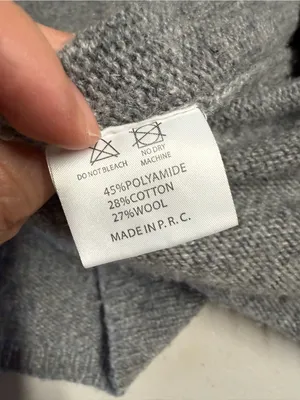 Brandy Melville Grey Cozy Open-Front Women’s Sweater Cardigan Cotton Wool Blend thumbnail 2