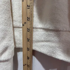 MONROW Quarter Zip Pullover Sweatshirt Top Womens XL Cream Collar Terrycloth NWT thumbnail 7