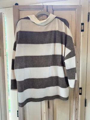 Bucket list brown striped shirt thumbnail 2