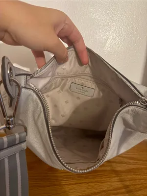 kate spade Light Gray Leather Crossbody Bag thumbnail 3