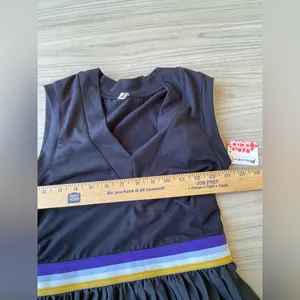 FP Movement by Free People Black Mini Dress with Yellow and Purple Accents thumbnail 4