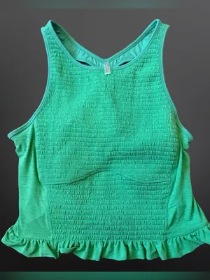 Free People Fp Movement Smockin’ Hot Green Crop Top Xl 💚 thumbnail 3