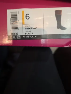 SO Trixie Womens Two Tone Black Brown Riding Knee Boots Size 6 Wide Calf NEW thumbnail 9