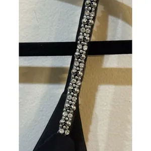 Xscape Black Beaded Straps Mesh Inset‎ Gown Size 10 $258 5298X thumbnail 7