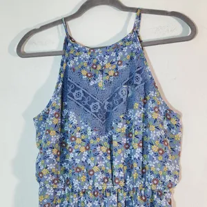 Francesca's Miami Blue Floral Mini Dress NWT Size Medium Wedding Guest Dress thumbnail 2