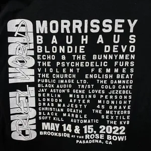 Morrissey Cruel World Festival Rock Tshirt size Medium thumbnail 4