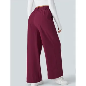 Brand New Halara Women's Size XS Purple/Red High Waisted Wide Leg Pants thumbnail 2