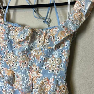 Lovers + Friends Poppy‎ Mini Dress in Brooklyn Eyelet Size Small NWT thumbnail 5