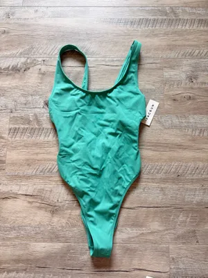 Pacsun swim teal one piece thumbnail 2