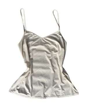 Soft Ivory Spaghetti adjustable Strap Camisole Large L undershirt cami thumbnail 1
