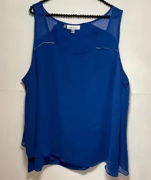 Jennifer Lopez womens plus size blue top thumbnail 1