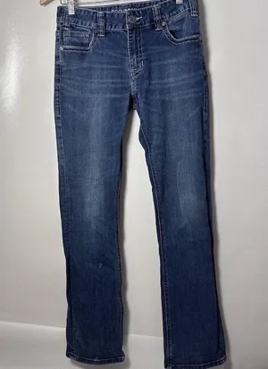 Rock & Roll Cowgirl Boyfriend Jeans Blue Denim Womens Size 28x32.5 thumbnail 1