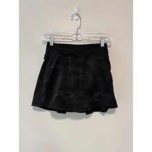 Lululemon Pace Rival Mid Rise Skirt Heritage 365 Camo Deep Coal Multi Black 0T thumbnail 3