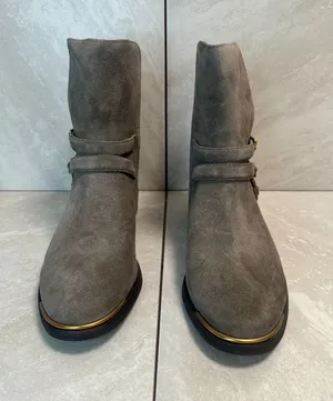 Discontinued UGG Kelby grey suede harness moto boots Size 8 thumbnail 1
