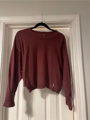 EUC Free People Movement Inspire Layer long sleeve t-shirt in sold out Oxblood thumbnail 4